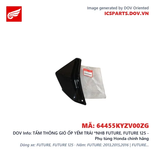 TẤM THÔNG GIÓ ỐP YẾM TRÁI *NHB FUTURE, FUTURE 125 - Phụ tùng Honda chính hãng
