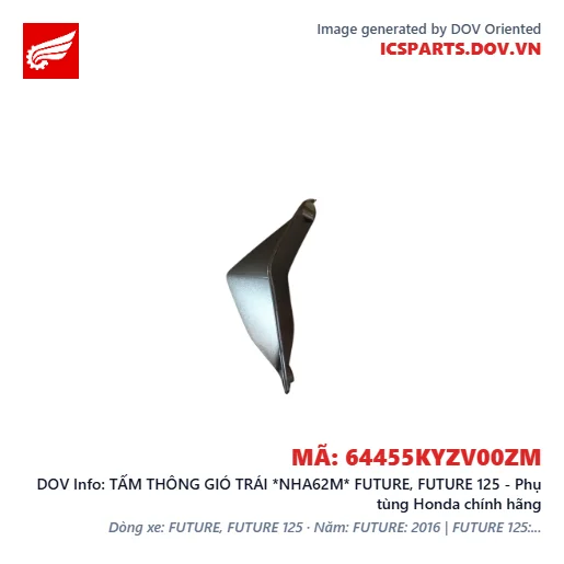 TẤM THÔNG GIÓ TRÁI *NHA62M* FUTURE, FUTURE 125 - Phụ tùng Honda chính hãng