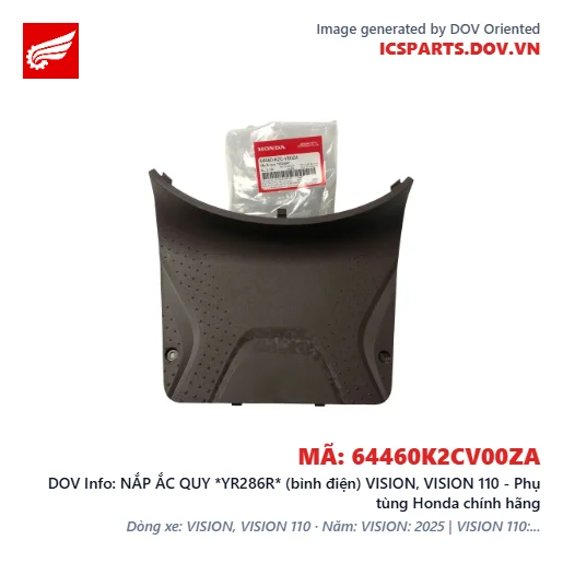 NẮP ẮC QUY *YR286R* (bình điện) VISION, VISION 110 - Phụ tùng Honda chính hãng