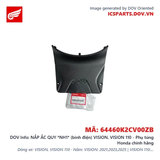 NẮP ẮC QUY *NH1* (bình điện) VISION, VISION 110 - Phụ tùng Honda chính hãng