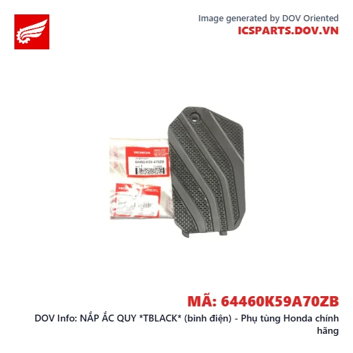 NẮP ẮC QUY *TBLACK* (bình điện) - Phụ tùng Honda chính hãng