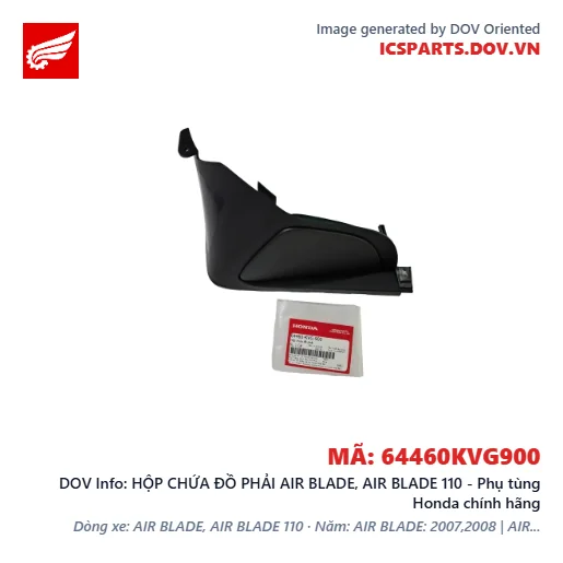 HỘP CHỨA ĐỒ PHẢI AIR BLADE, AIR BLADE 110 - Phụ tùng Honda chính hãng