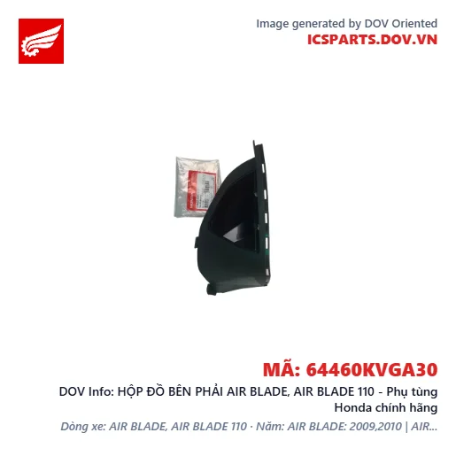 HỘP ĐỒ BÊN PHẢI AIR BLADE, AIR BLADE 110 - Phụ tùng Honda chính hãng