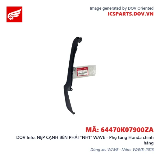 NẸP CẠNH BÊN PHẢI *NH1* WAVE - Phụ tùng Honda chính hãng