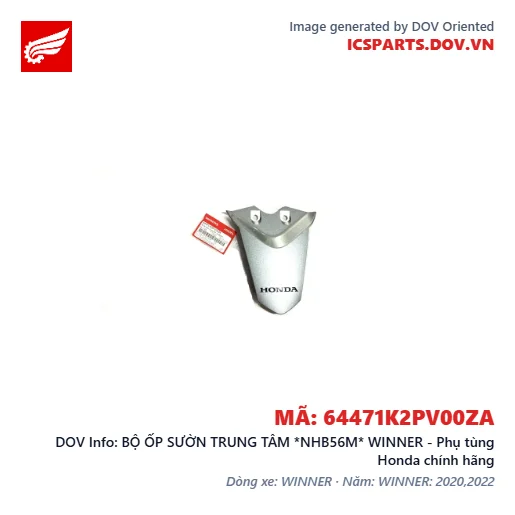 BỘ ỐP SƯỜN TRUNG TÂM *NHB56M* WINNER - Phụ tùng Honda chính hãng
