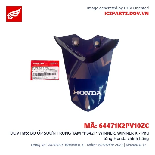 BỘ ỐP SƯỜN TRUNG TÂM *PB421* WINNER, WINNER X - Phụ tùng Honda chính hãng