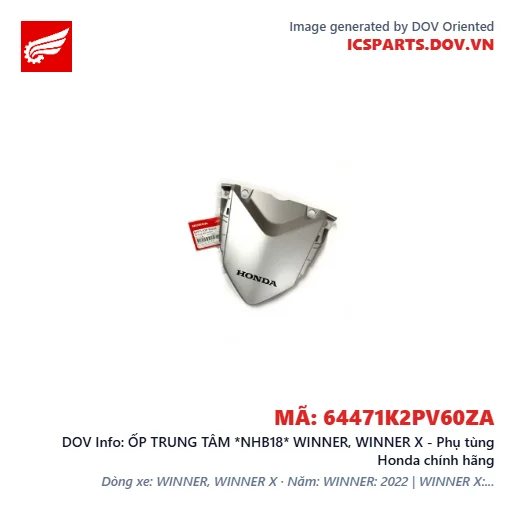 ỐP TRUNG TÂM *NHB18* WINNER, WINNER X - Phụ tùng Honda chính hãng