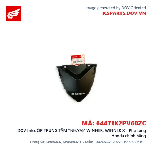 ỐP TRUNG TÂM *NHA76* WINNER, WINNER X - Phụ tùng Honda chính hãng