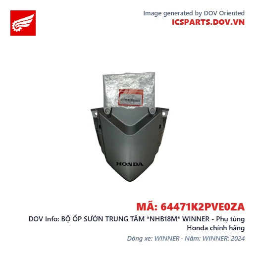 BỘ ỐP SƯỜN TRUNG TÂM *NHB18M* WINNER - Phụ tùng Honda chính hãng