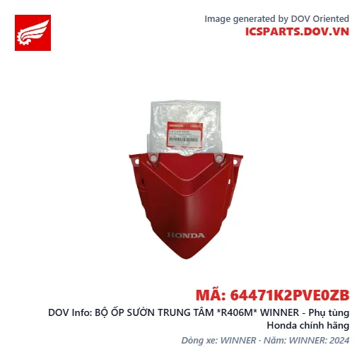 BỘ ỐP SƯỜN TRUNG TÂM *R406M* WINNER - Phụ tùng Honda chính hãng