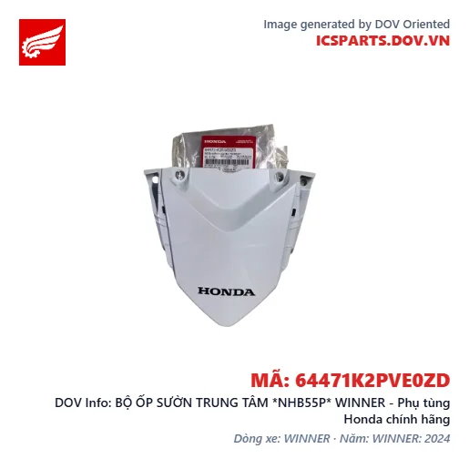 BỘ ỐP SƯỜN TRUNG TÂM *NHB55P* WINNER - Phụ tùng Honda chính hãng