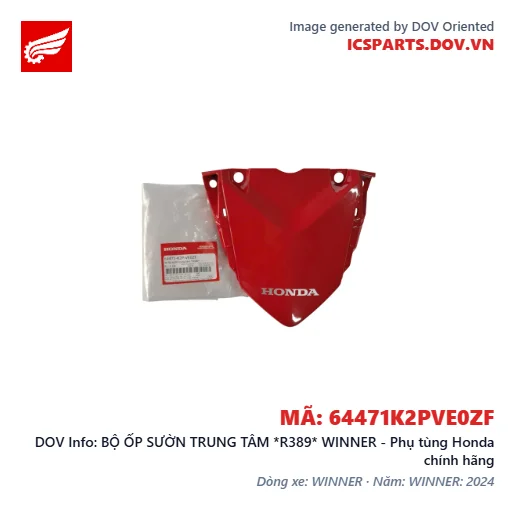 BỘ ỐP SƯỜN TRUNG TÂM *R389* WINNER - Phụ tùng Honda chính hãng