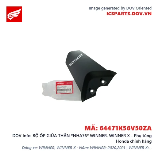 BỘ ỐP GIỮA THÂN *NHA76* WINNER, WINNER X - Phụ tùng Honda chính hãng
