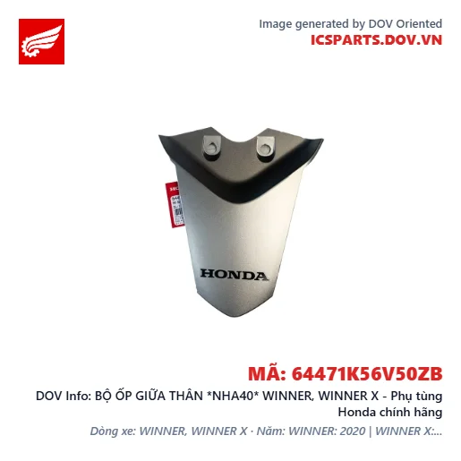 BỘ ỐP GIỮA THÂN *NHA40* WINNER, WINNER X - Phụ tùng Honda chính hãng