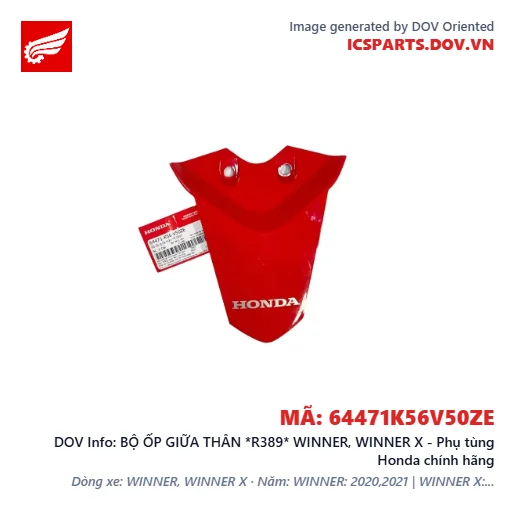 BỘ ỐP GIỮA THÂN *R389* WINNER, WINNER X - Phụ tùng Honda chính hãng