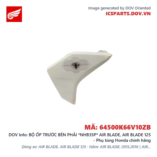 BỘ ỐP TRƯỚC BÊN PHẢI *NHB35P* AIR BLADE, AIR BLADE 125 - Phụ tùng Honda chính hãng