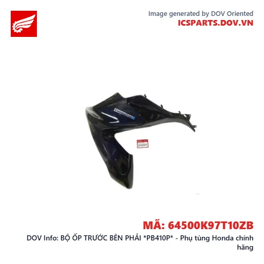 BỘ ỐP TRƯỚC BÊN PHẢI *PB410P* - Phụ tùng Honda chính hãng