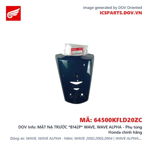 MẶT NẠ TRƯỚC *B142P* WAVE, WAVE ALPHA - Phụ tùng Honda chính hãng