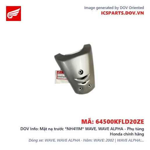 Mặt nạ trước *NH411M* WAVE, WAVE ALPHA - Phụ tùng Honda chính hãng