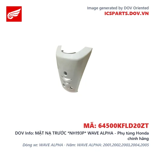 MẶT NẠ TRƯỚC *NH193P* WAVE ALPHA - Phụ tùng Honda chính hãng