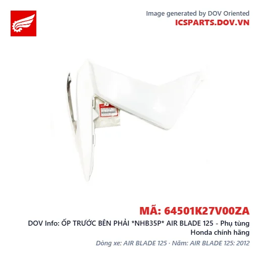 ỐP TRƯỚC BÊN PHẢI *NHB35P* AIR BLADE 125 - Phụ tùng Honda chính hãng