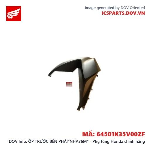 ỐP TRƯỚC BÊN PHẢI*NHA76M* - Phụ tùng Honda chính hãng