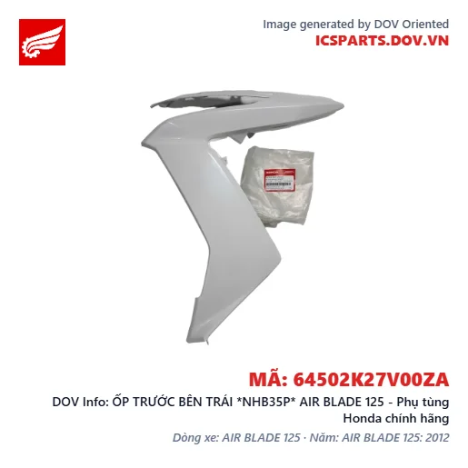 ỐP TRƯỚC BÊN TRÁI *NHB35P* AIR BLADE 125 - Phụ tùng Honda chính hãng