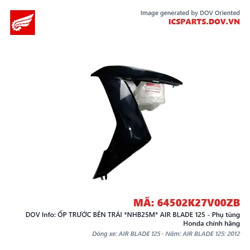 ỐP TRƯỚC BÊN TRÁI *NHB25M* AIR BLADE 125 - Phụ tùng Honda chính hãng