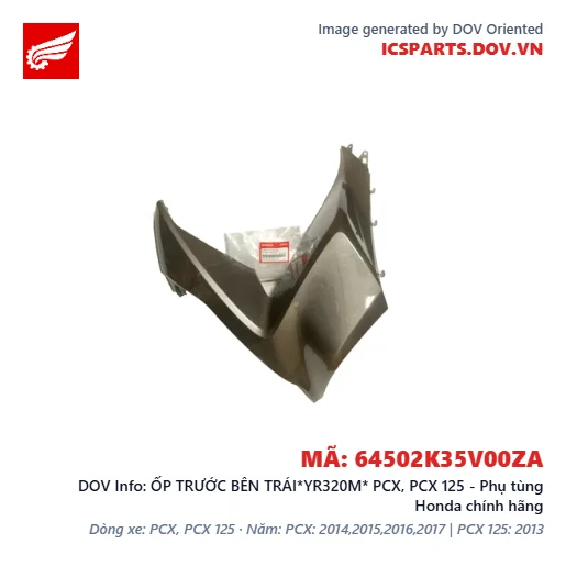 ỐP TRƯỚC BÊN TRÁI*YR320M* PCX, PCX 125 - Phụ tùng Honda chính hãng