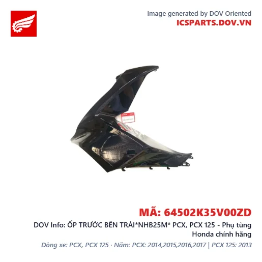 ỐP TRƯỚC BÊN TRÁI*NHB25M* PCX, PCX 125 - Phụ tùng Honda chính hãng
