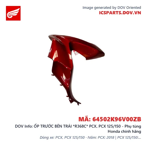 ỐP TRƯỚC BÊN TRÁI *R368C* PCX, PCX 125/150 - Phụ tùng Honda chính hãng