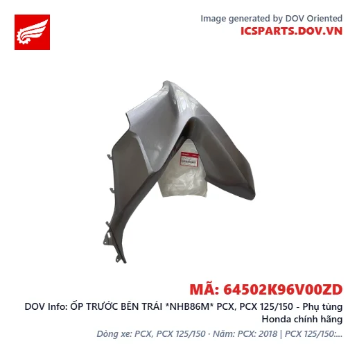 ỐP TRƯỚC BÊN TRÁI *NHB86M* PCX, PCX 125/150 - Phụ tùng Honda chính hãng