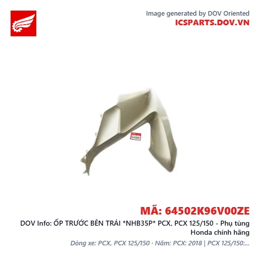 ỐP TRƯỚC BÊN TRÁI *NHB35P* PCX, PCX 125/150 - Phụ tùng Honda chính hãng