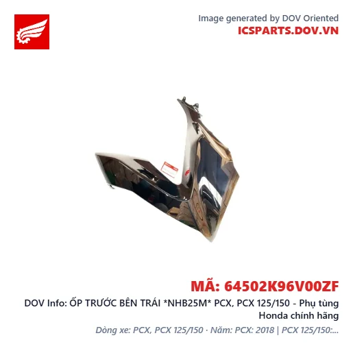 ỐP TRƯỚC BÊN TRÁI *NHB25M* PCX, PCX 125/150 - Phụ tùng Honda chính hãng