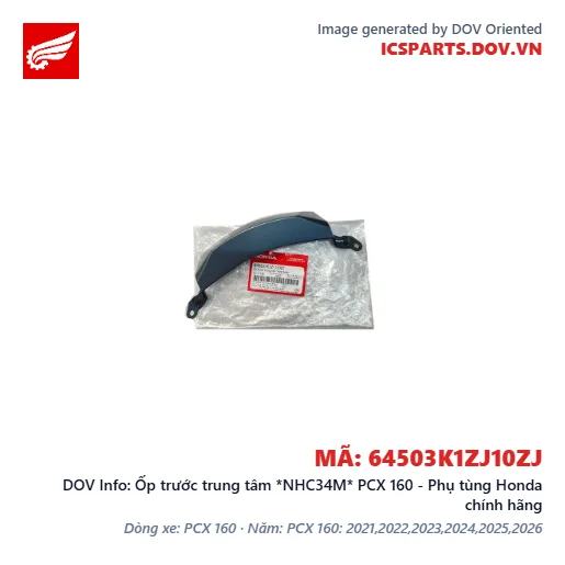 Ốp trước trung tâm *NHC34M* PCX 160 - Phụ tùng Honda chính hãng
