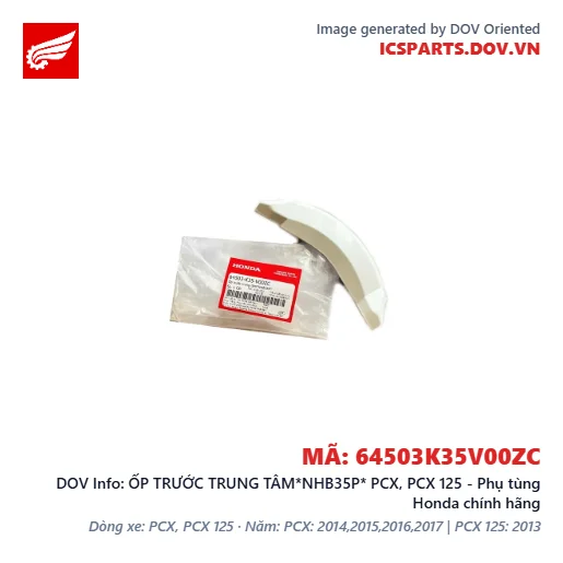 ỐP TRƯỚC TRUNG TÂM*NHB35P* PCX, PCX 125 - Phụ tùng Honda chính hãng