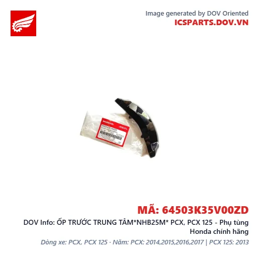 ỐP TRƯỚC TRUNG TÂM*NHB25M* PCX, PCX 125 - Phụ tùng Honda chính hãng