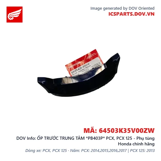 ỐP TRƯỚC TRUNG TÂM *PB403P* PCX, PCX 125 - Phụ tùng Honda chính hãng