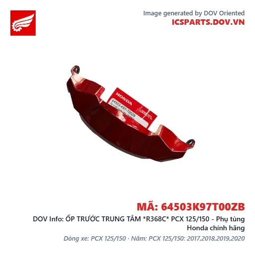 ỐP TRƯỚC TRUNG TÂM *R368C* PCX 125/150 - Phụ tùng Honda chính hãng