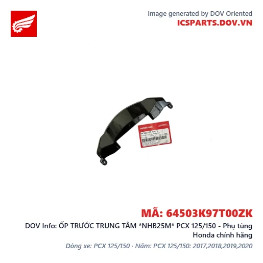 ỐP TRƯỚC TRUNG TÂM *NHB25M* PCX 125/150 - Phụ tùng Honda chính hãng