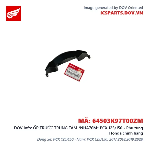 ỐP TRƯỚC TRUNG TÂM *NHA76M* PCX 125/150 - Phụ tùng Honda chính hãng