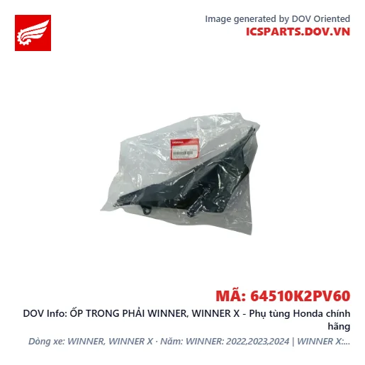 ỐP TRONG PHẢI WINNER, WINNER X - Phụ tùng Honda chính hãng