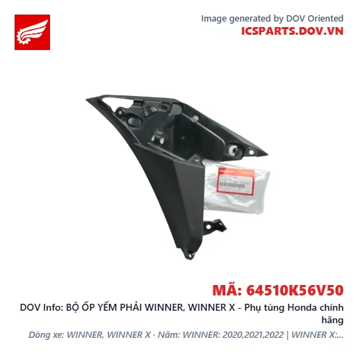 BỘ ỐP YẾM PHẢI WINNER, WINNER X - Phụ tùng Honda chính hãng