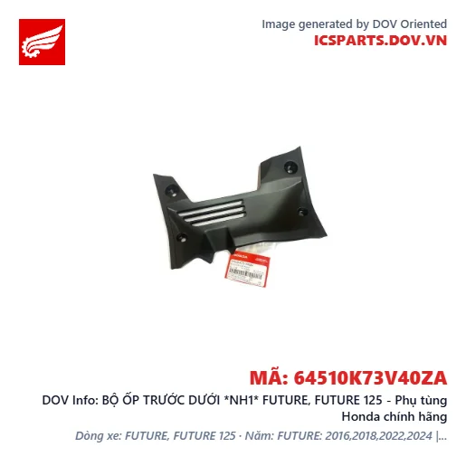 BỘ ỐP TRƯỚC DƯỚI *NH1* FUTURE, FUTURE 125 - Phụ tùng Honda chính hãng