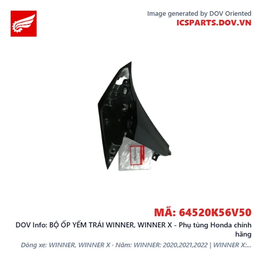 BỘ ỐP YẾM TRÁI WINNER, WINNER X - Phụ tùng Honda chính hãng