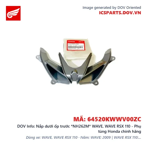 Nắp dưới ốp trước *NH262M* WAVE, WAVE RSX 110 - Phụ tùng Honda chính hãng