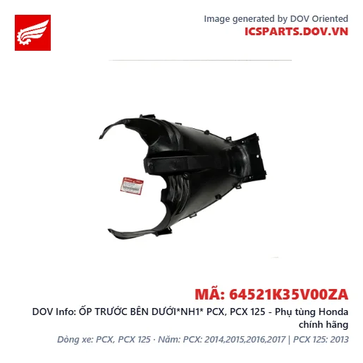 ỐP TRƯỚC BÊN DƯỚI*NH1* PCX, PCX 125 - Phụ tùng Honda chính hãng