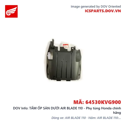 TẤM ỐP SÀN DƯỚI AIR BLADE 110 - Phụ tùng Honda chính hãng