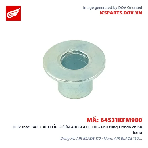 BẠC CÁCH ỐP SƯỜN AIR BLADE 110 - Phụ tùng Honda chính hãng