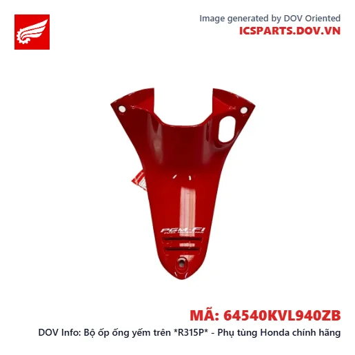 Bộ ốp ống yếm trên *R315P* - Phụ tùng Honda chính hãng